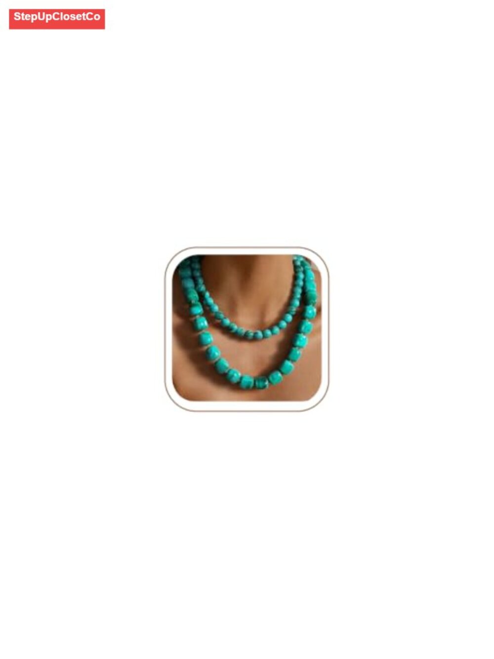 Chunky Resin Beaded Necklace Set 14K Gold Plated Statement Layered Boho Jewelry